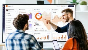 A team of marketers collaborating over a HubSpot d